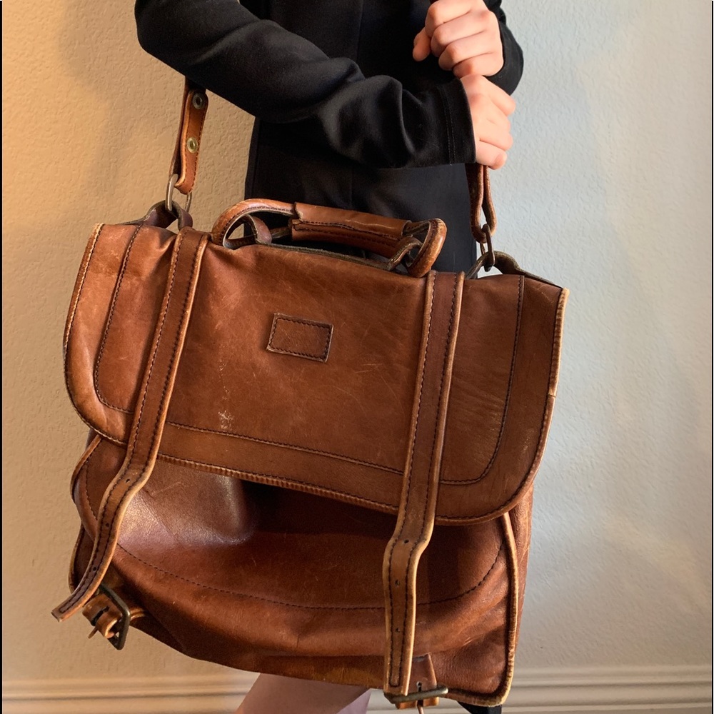 Brown leather Satchel men/women